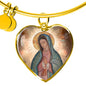 Our Lady of Guadalupe Heart Bangle Bracelet