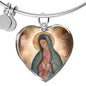 Our Lady of Guadalupe Heart Bangle Bracelet