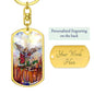 The Battle Cry of St. Michael the Archangel Swivel Keychain
