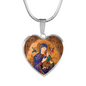 Our Lady of Perpetual Help Heart Pendant Bangle Charm