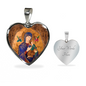Our Lady of Perpetual Help Heart Pendant Bangle Charm