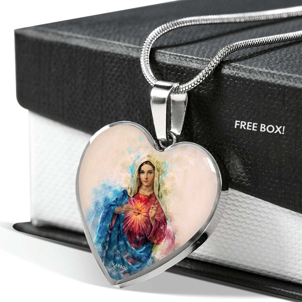 Immaculate Heart of Mary Pendant with Chain